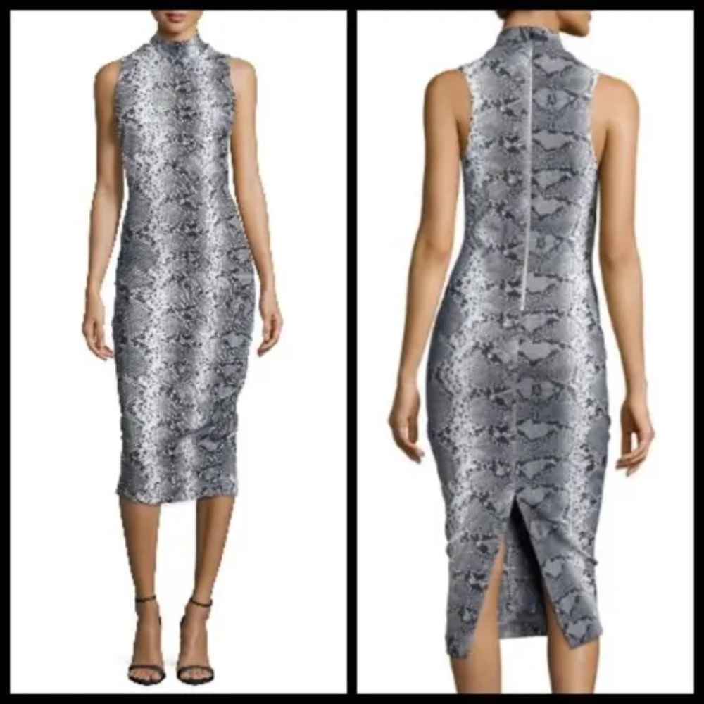 Elizabeth & James Python Print Mockneck Sheath Dr… - image 5